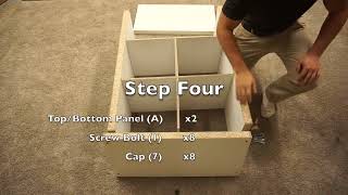 Better Homes & Gardens 4-Cube Storage Organizer with Display Shelf Guided Assembly