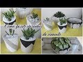 FAÇA VOCÊ MESMO -  Vasinhos de cimento para plantas! (Lidy Artesanato)