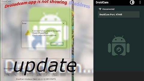droidcam not showing ip address