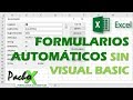 Microsoft Excel | Formularios automáticos en Excel para ingreso de información