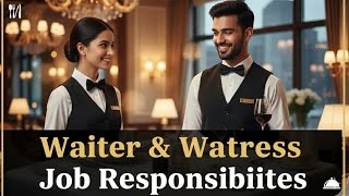 Waiter And Waitress Job Responsibilities || How To Work Waiter In Hotels || Waiter Job Interview