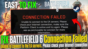 🌐Fix Battlefield 6 CONNECTION FAILED Error on PC EASILY