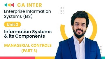 MANAGERIAL CONRTOLS (PART 3) | CHAPTER 3 | CA INTER EIS | INFORMATION SYSTEMS & ITS COMPONENTS