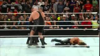 Brock Lesnar Attacks Big Show, Kane And Seth Rollins