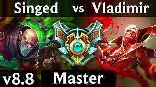 SINGED vs VLADIMIR (TOP) ~ Dominating, KDA 12/2/6 ~ Korea Master ~ Patch 8.8