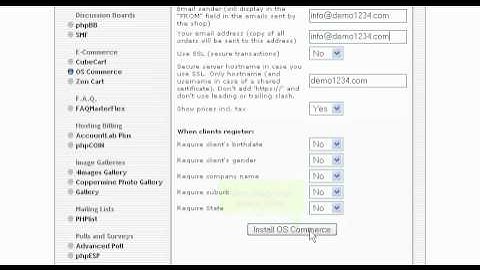 How to install osCommerce in your web site