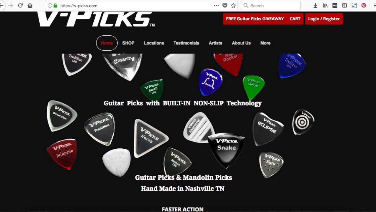 VPicks American Made Guitar Picks from Nashville Review YouTube