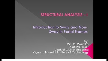 Introduction to Sway & Non Sway in a Portal Frame | Structural Analysis-I | Civil Engineering