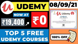 Udemy Free Online Courses Today | 8 & 9 September 2021 | Free Udemy Coupon 2021