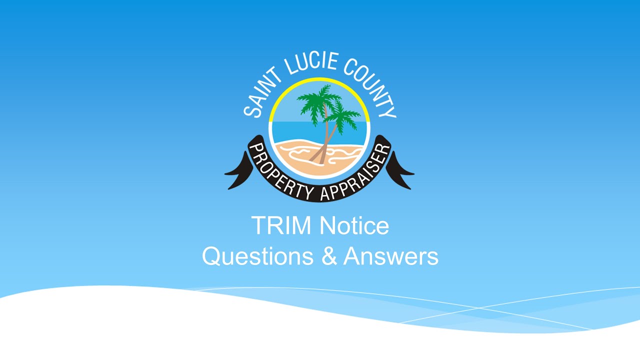 TRIM Notice Q&A 2023 YouTube