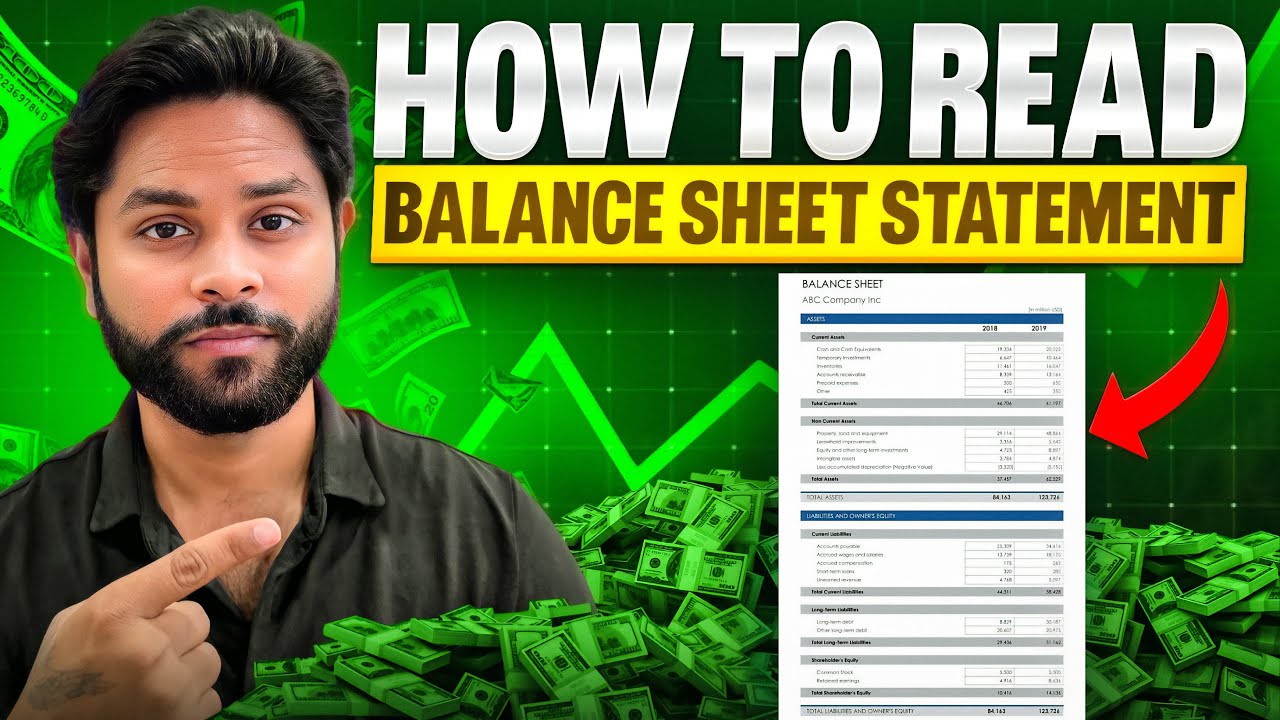 How to Read a Company Balance Sheet - YouTube