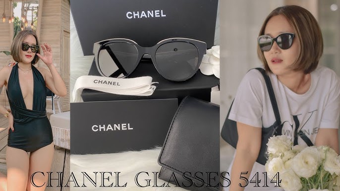 UNBOXING MY CHANEL Butterfly Sunglasses CH5414 black beige! 