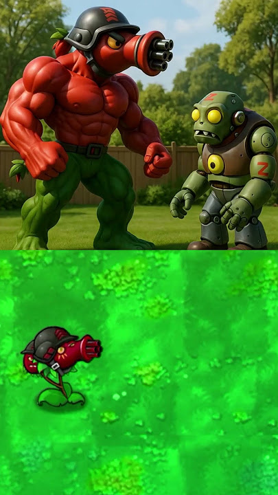 PVZ Fusion with AI - Muscular plant #pvzfusion #plantsvszombies #pvz #games