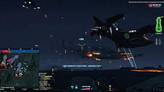 Planetside 2 - massive 3 way bastion ...