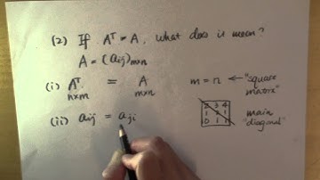 Why transpose a matrix? Part 2: symmetric matrices