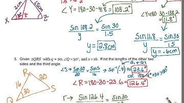 Precalc 5.5 Law of Sines