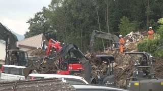 捜索難航、全容つかめず 広島土砂災害、２７日で１週間