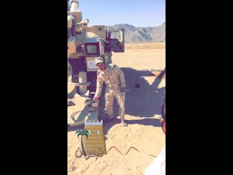 جندي سعودي يطلق صاروخ لعيون أبو خليف