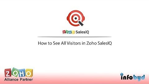 How to See All Visitors in Zoho SalesIQ