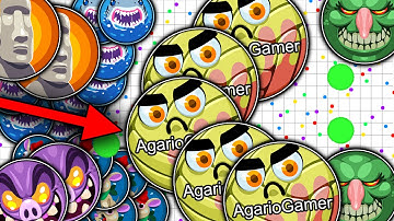 Agar.io - New Trick, Doublesplit, Popsplits King, Insane Moments, (Server private 1,000+ bots)
