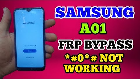 Samsung A01 (A015) FRP BYPASS/GOOGLE ACCOUNT REMOVE 2024 *#0*# Not working|With PC