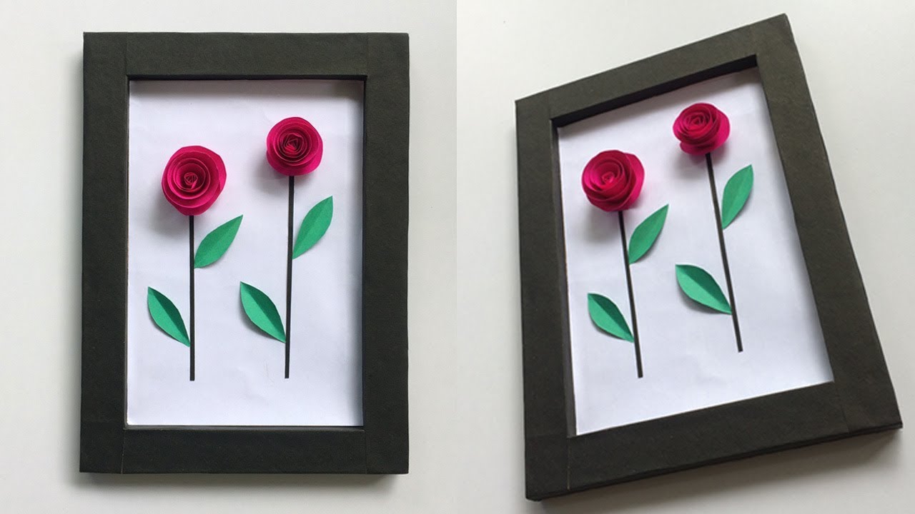 How to Make Beautiful Paper Flower with frame Da Vinci Art Revealed