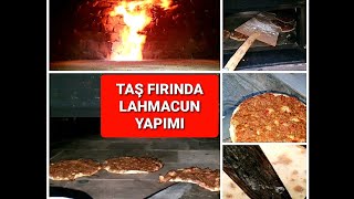 Yaptığımız Taş Fırında Lahmacun Kıymalı pide yaptık