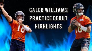 🎥 Caleb Williams practice DEBUT Highlights   Chicago Bears News (Rookie Minicamp Day 1 recap)