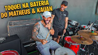 TOQUEI BATERIA NO PALCO DO MATHEUS E KAUAN 😂 E A BANDA FEZ A PASSAGEM DE SOM ANTES DO SHOW...