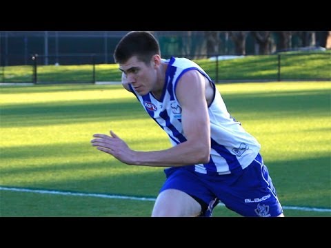 May 21, 2014 - 211cm American AFL hopeful Mason Cox visits Arden Street