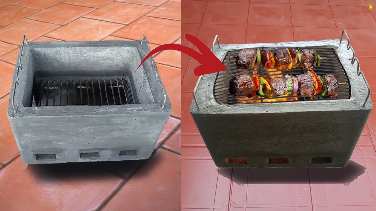 Amazing! How To Build a BBQ Outdoor Grills from the old foam barrel with Cement Clay sand