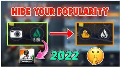 How to hide popularity in BGMI || BGMI me popularity hide kaise kare || hide popularity in PUBG