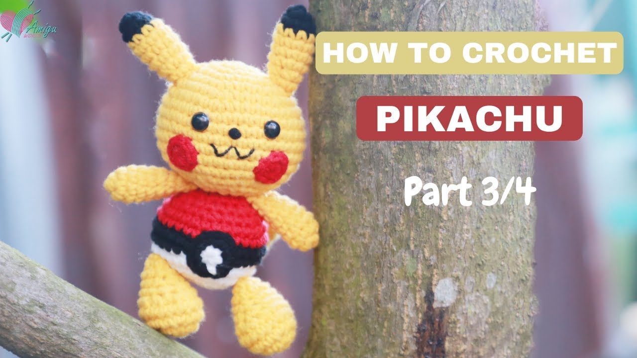 Pikachu - Pokémon, Crochet Pattern, Amigurumi Tutorial PDF in English, AmiguWorld - Amigurumi Patterns