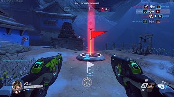 Overwatch CTF: Raptor goes 20 and 3 on Tracer w/ Score Board for kill streak