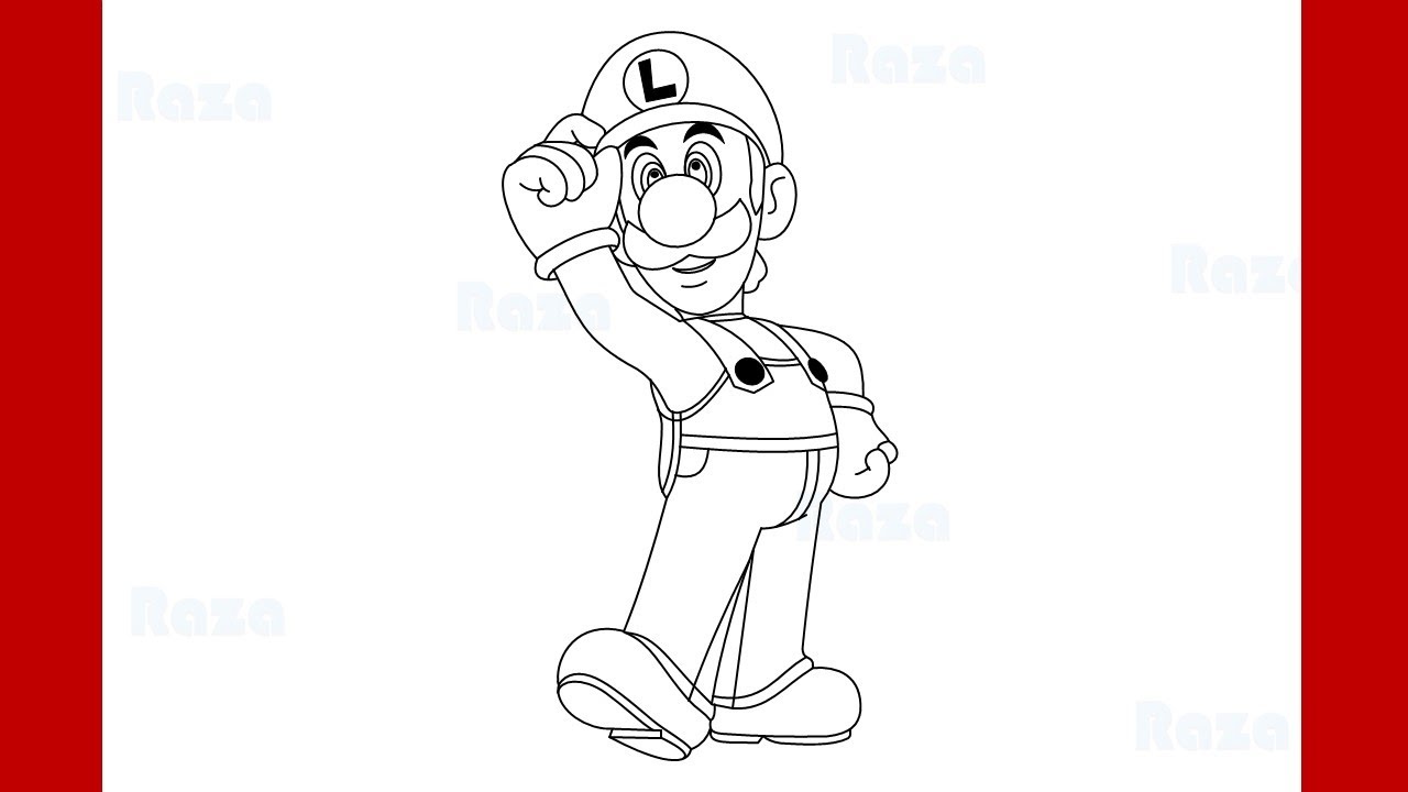 How to Draw Luigi Mario Bros Step - Maxresdefault