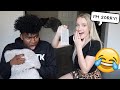 GIVING MY BOYFRIEND A BRAZILIAN WAX! (HILARIOUS REACTION) | Tricia & Kam