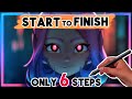 How to paint a character in 6 steps  illustration in clip studio tutorial guide