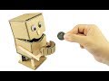 How to make an robot piggy bank with measurements  just5mins