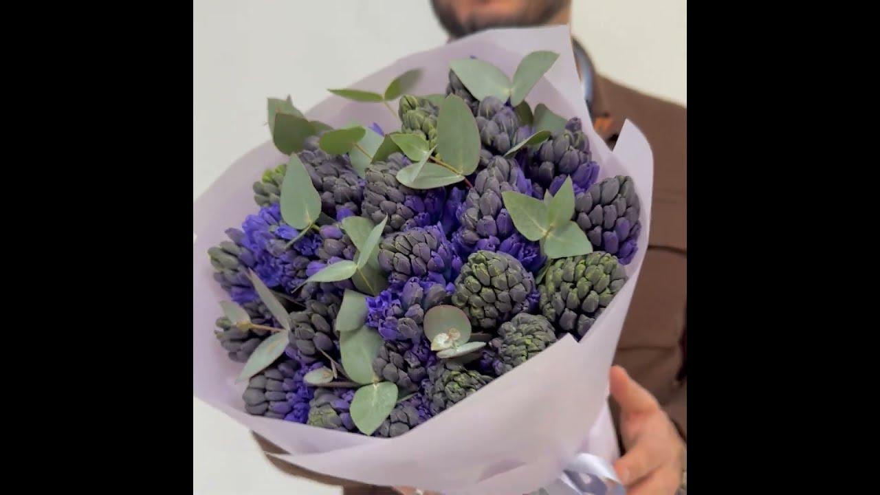 Моно Букет L «Любовь Гиацинт» #flowerstory #букеты #магазинцветов # ...
