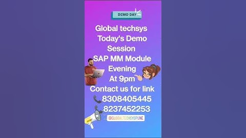 SAP MM Live Demo Session