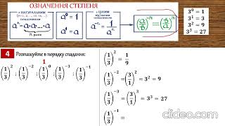картинка: Означення степеня з цілим від'ємним показником. Урок 2