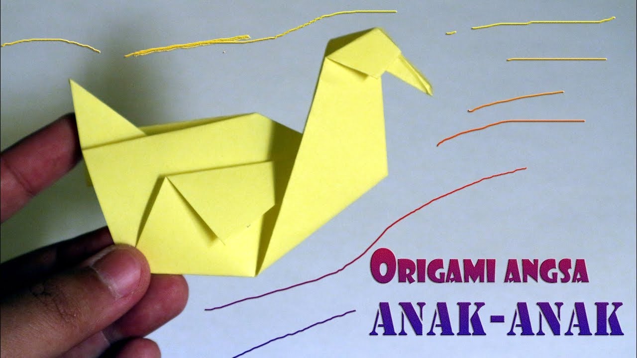 Cara membuat origami angsa dari kertas  lipat mudah YouTube
