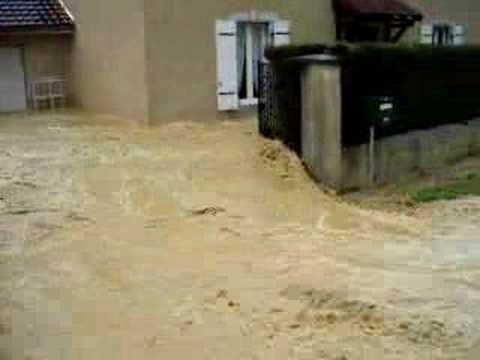 Floods in Monein SW France June 11 2008