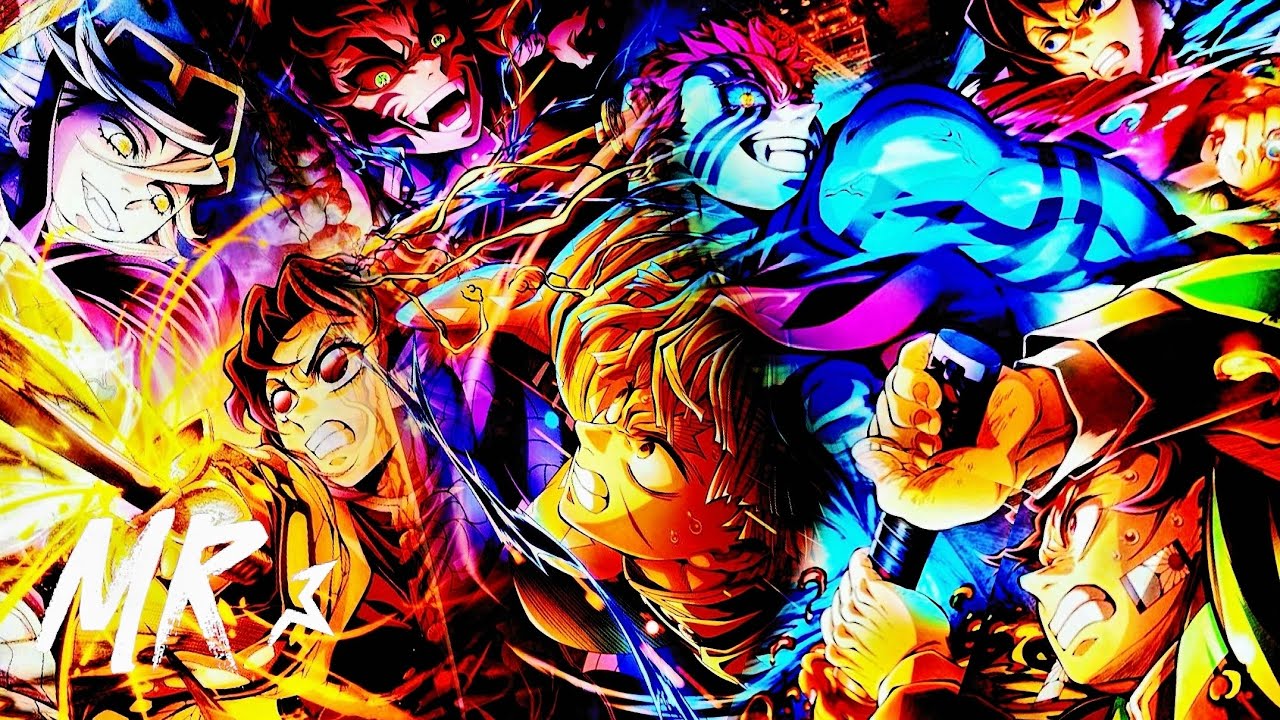 LUNAS SUPERIORES VS CAZADORES DE DEMONIOS | CASTILLO INFINITO DEMON SLAYER | KBALLERO - REMASTERIZAD