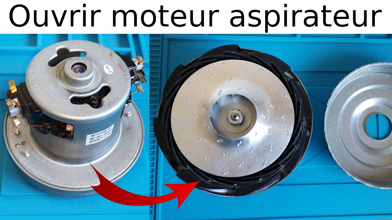 Tuto: Comment ouvrir un moteur d'aspirateur (démonter, déposer le carter  serti en force) - YouTube