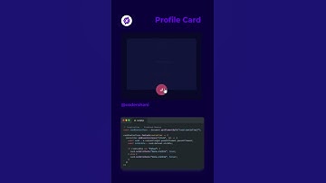 Interactive Profile Card using HTML, CSS and JavaScript #programming #webdevelopment