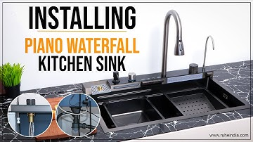 Piano Waterfall Kitchen Sink Installation | Stainless Steel Kitchen Sink |Sink Installation | Ruhe