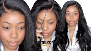 NEW THIN UNDETECTABLE HD LACE! NADULA HAIR AMAZON YAKI STRAIGHT GLUELESS LACE CLOSURE WIG
