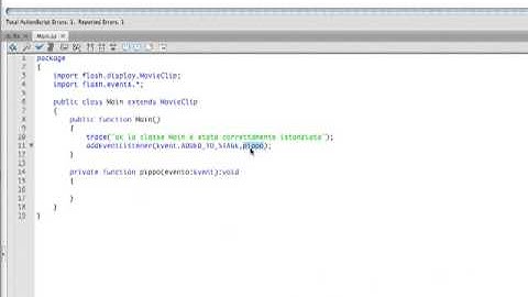 Video Corso Flash Actionscript 3.0 - La Document Class o Classe Documento