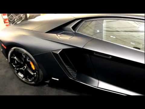 Matte Black 2013 Lamborghini Aventador LP700-4, New England International Auto Show